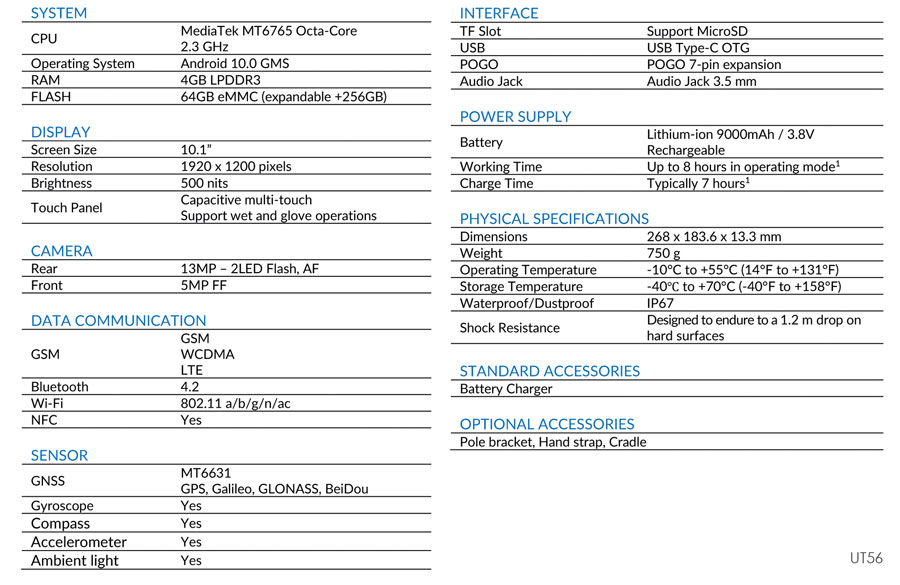 UT56 Rugged Tablet