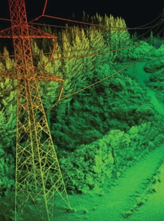 Transmission towers and lines 