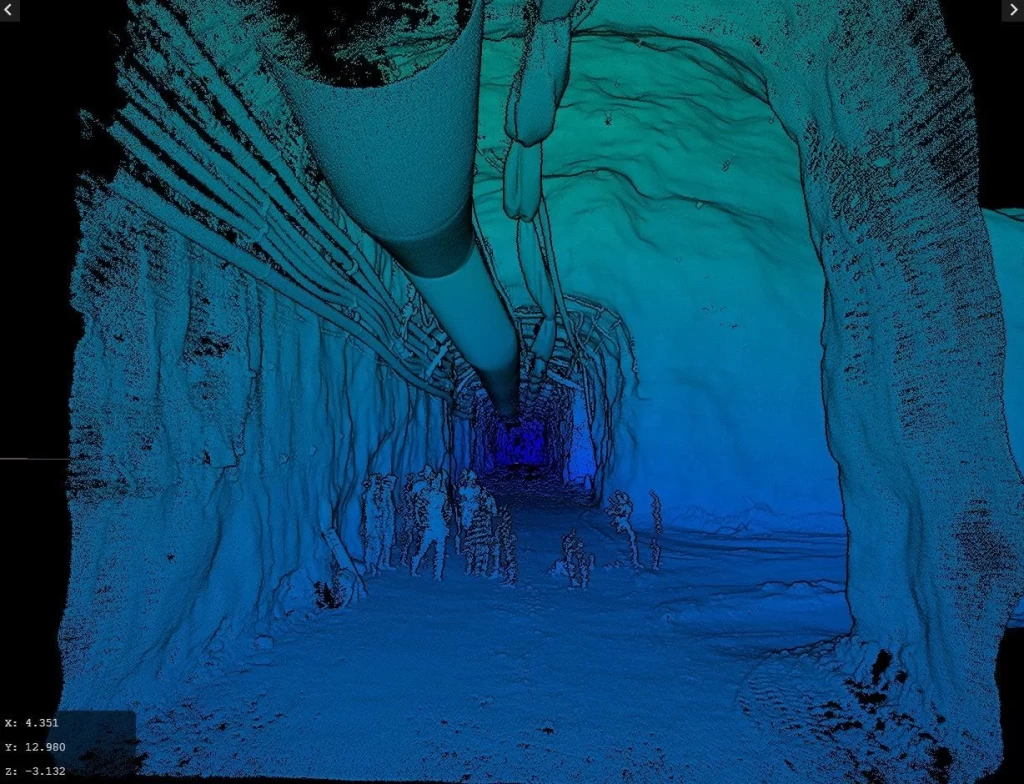 3D Model Mine Tunnel (Terowongan Tambang Underground) Menggunakan Emesent Hovermap dari Oseanland Indonesia