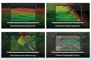 Penggunaan kombinasi SatLab Hydroboat 1500 dengan Hydrobeam Multibeam M4