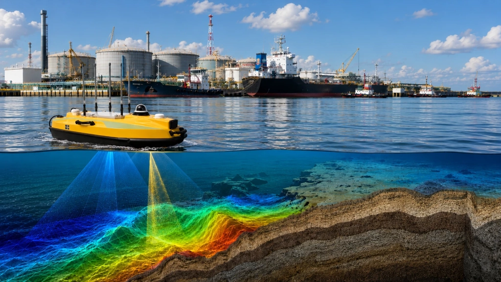 Industrial Harbor Sonar Survey